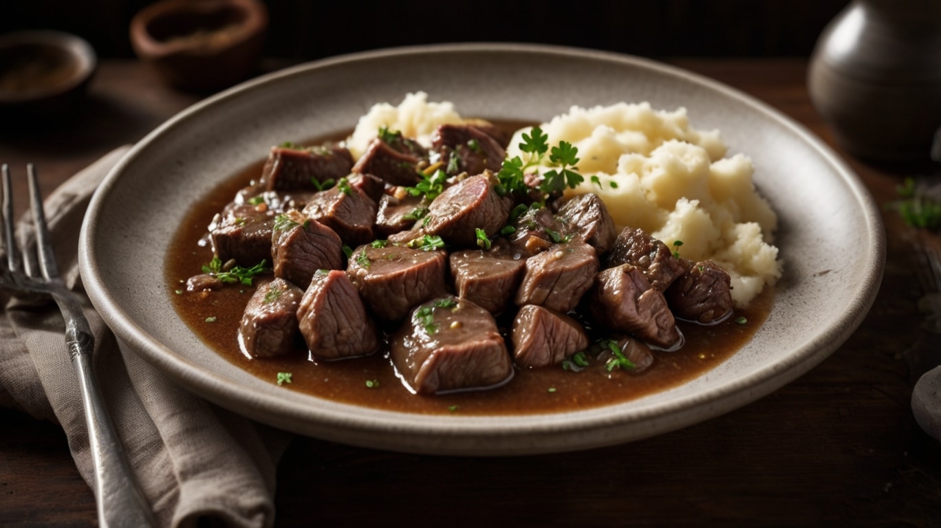 Tender Slow Cooker Beef Tips with Rich Gravy