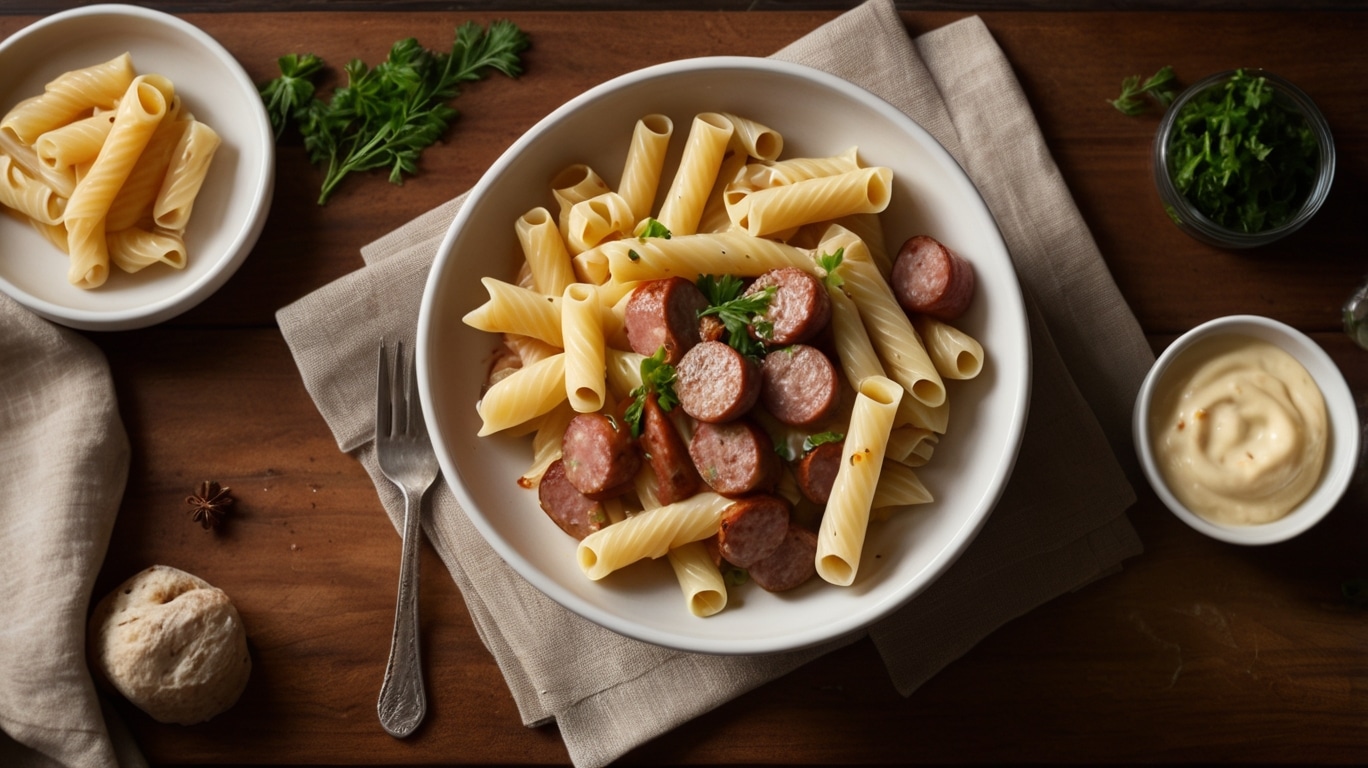 Cream Cheese Smoked Sausage Pasta