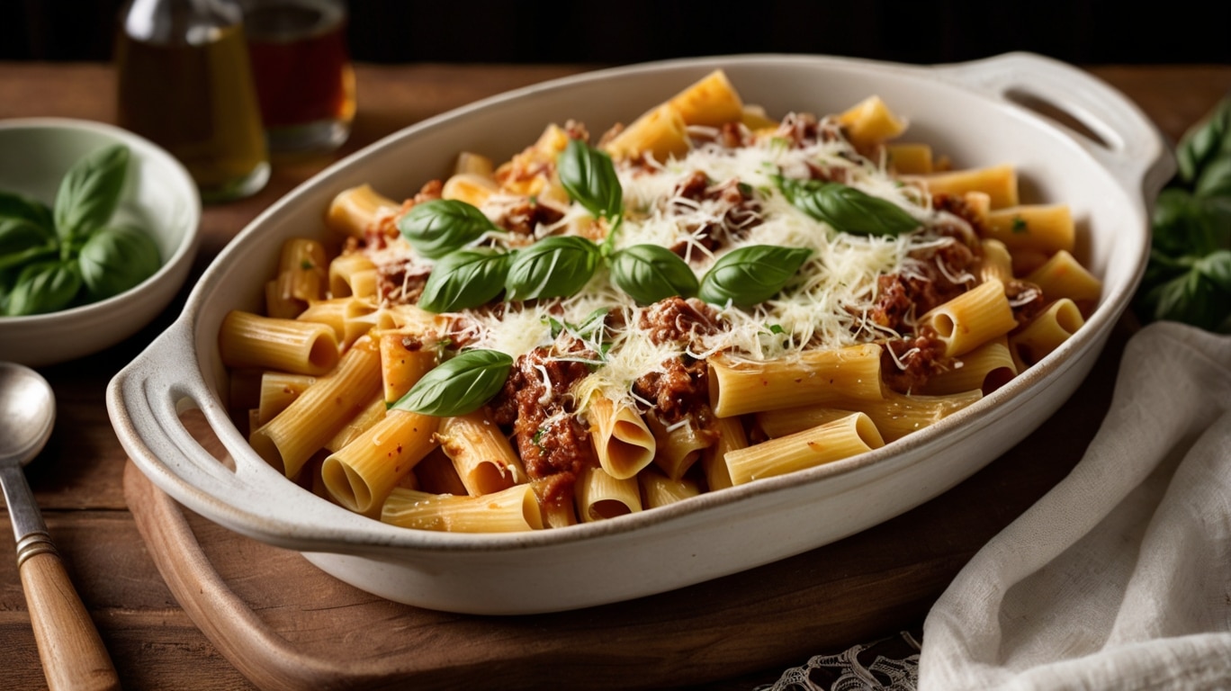 Baked Rigatoni with Meat Sauce