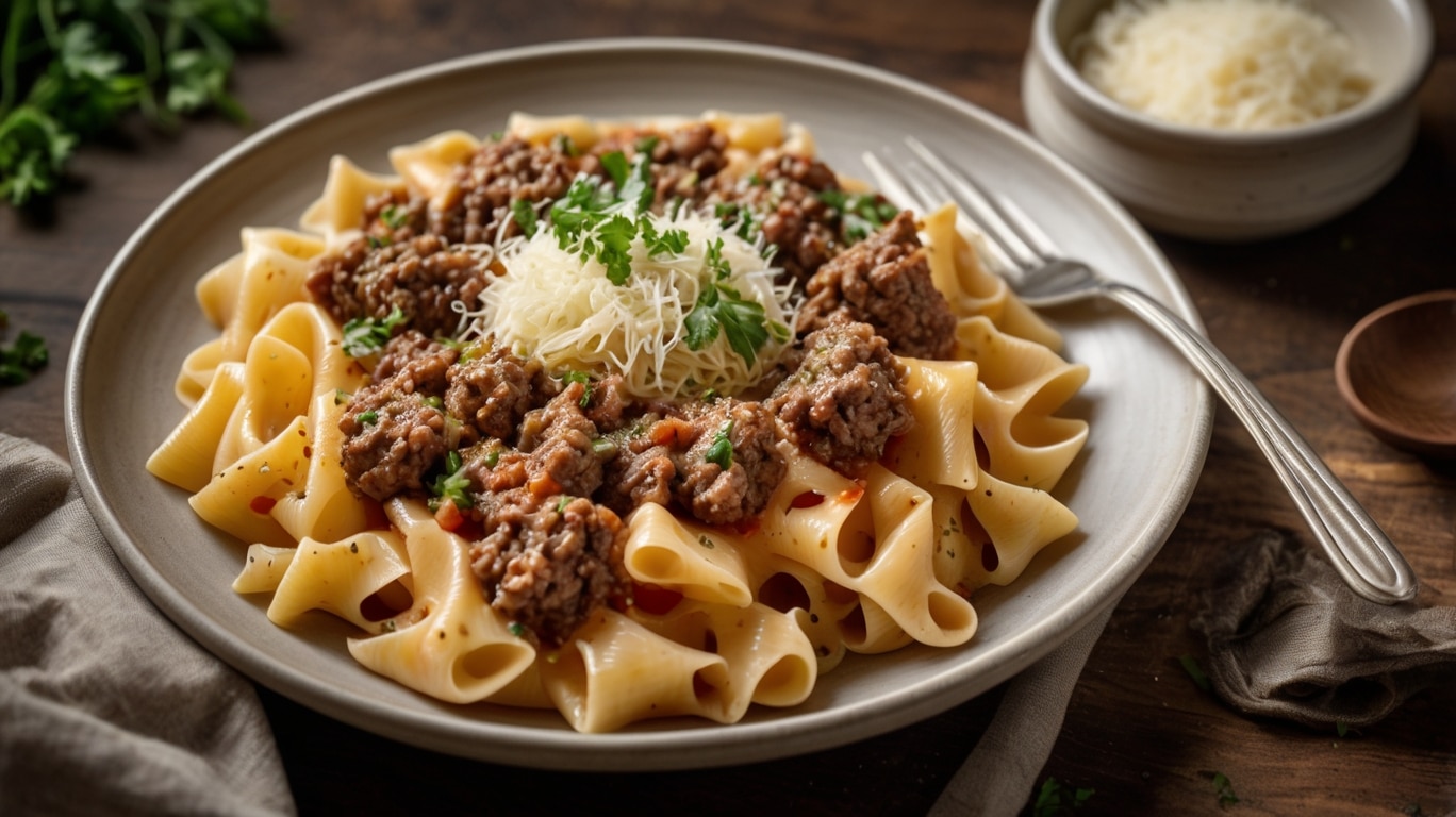 Instant Pot Beef & Bowtie Pasta Recipe