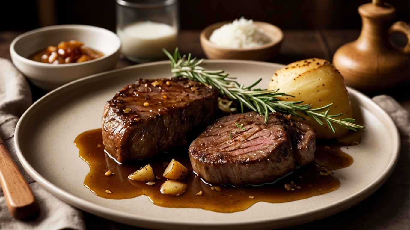 Baked Beef Chops with Flavorful Potatoes