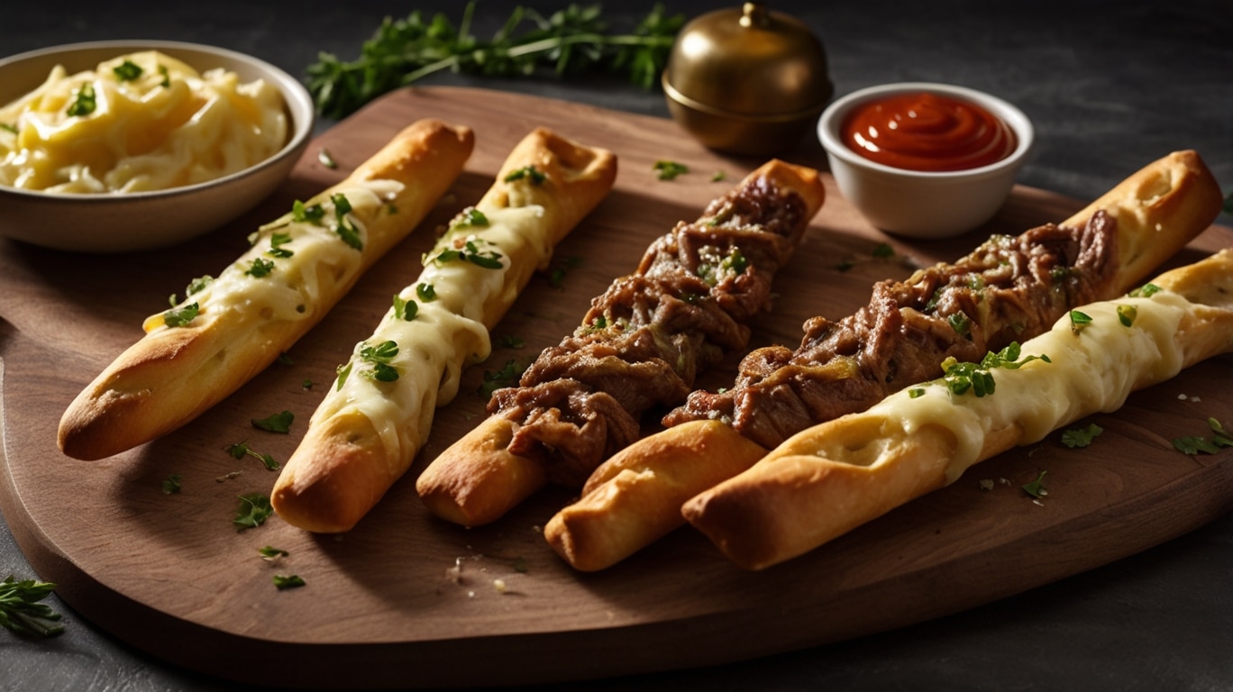 Philly Cheesesteak Stuffed Cheesy Breadsticks  