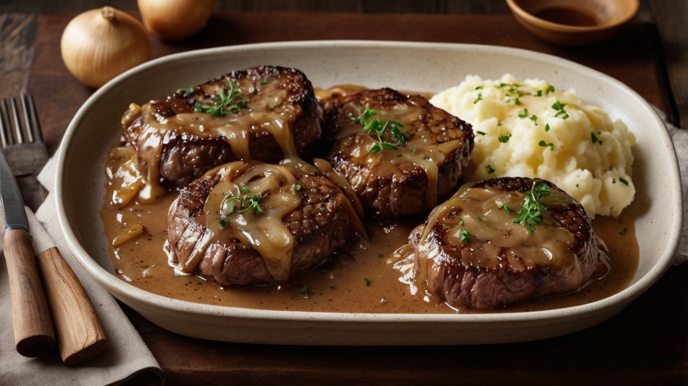 Juicy Hamburger Steaks with Savory Onion Gravy