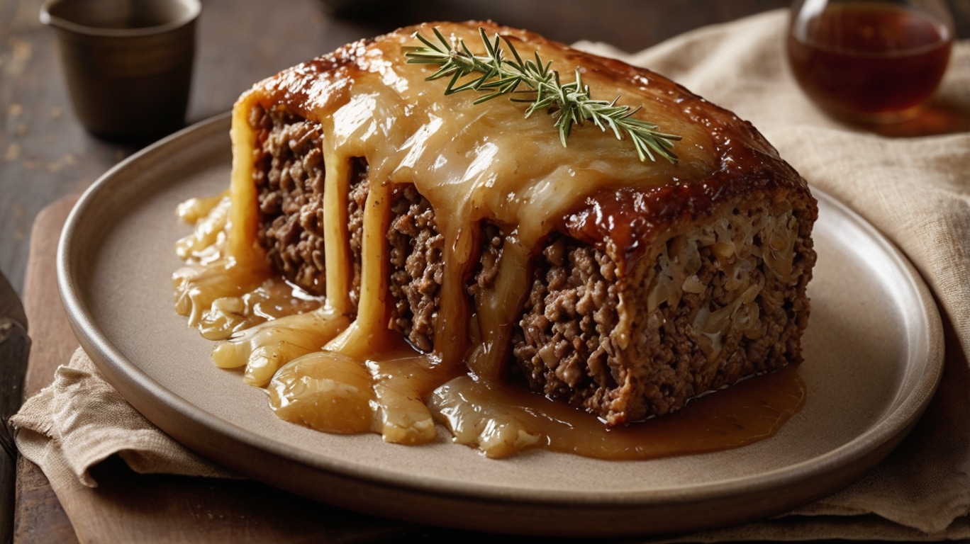 French Onion Stuffed Meatloaf Recipe
