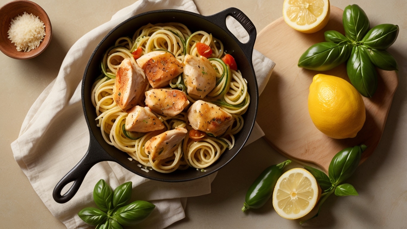 Quick & Healthy Chicken Zucchini Pasta Skillet
