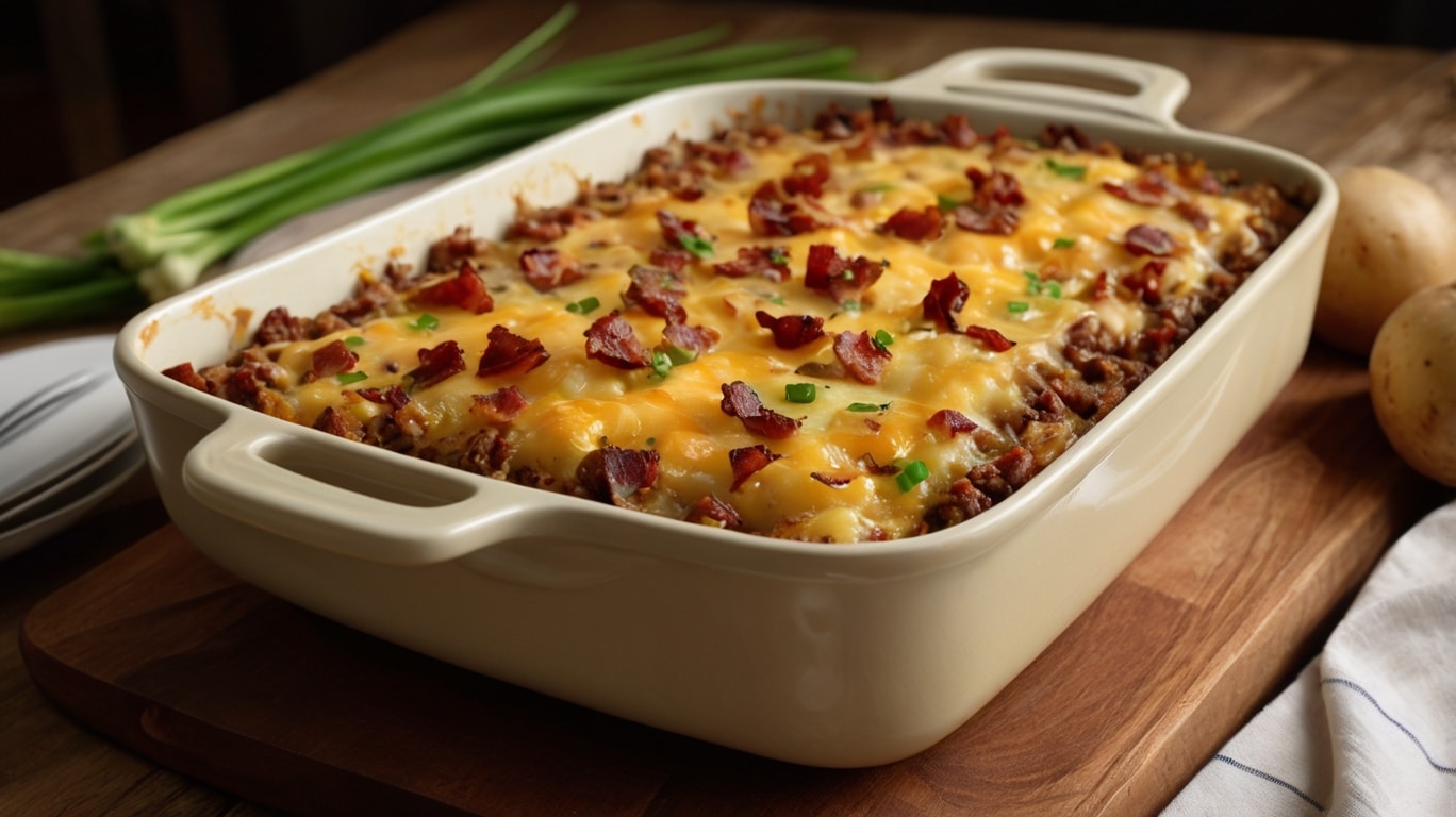 Loaded Potato and Meatloaf Casserole