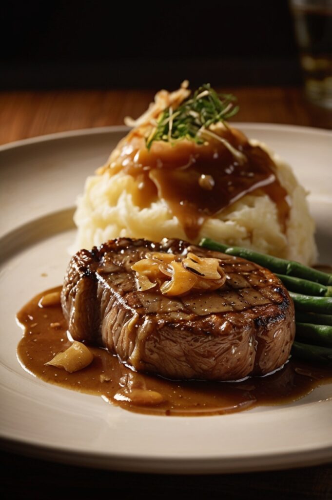 Juicy Hamburger Steaks with Savory Onion Gravy
