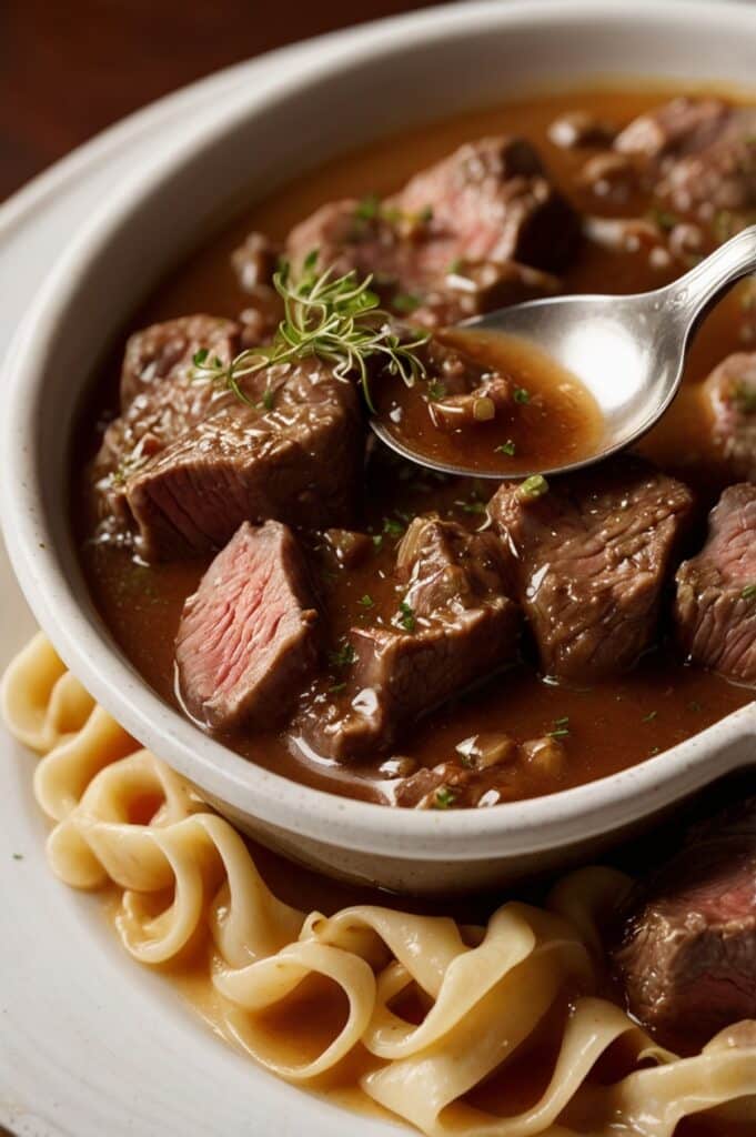 No-Peek Beef Tips & Gravy