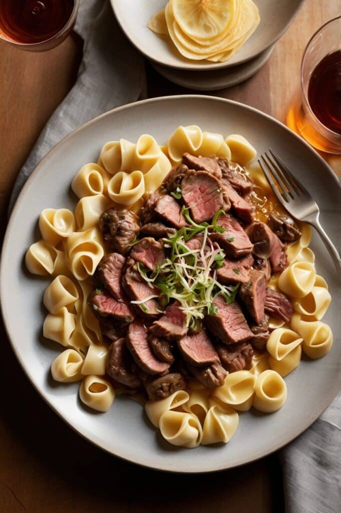 Cheesesteak Tortellini with Rich Provolone Sauce