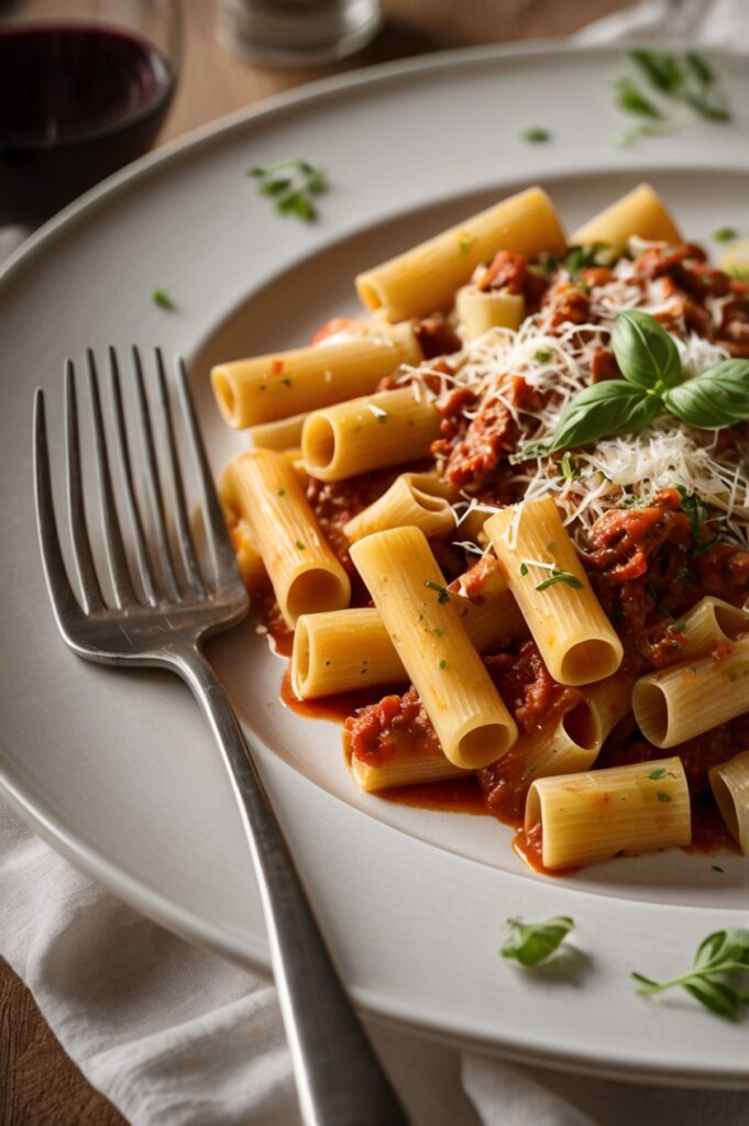 Baked Rigatoni with Meat Sauce