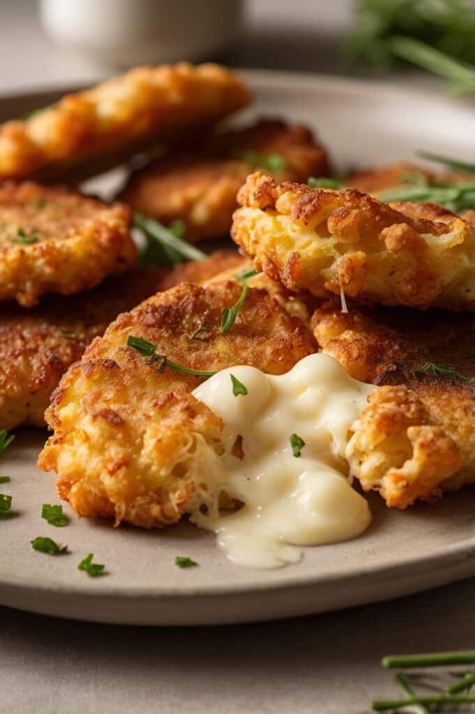 Easy & Juicy Cheesy Chicken Fritters Recipe