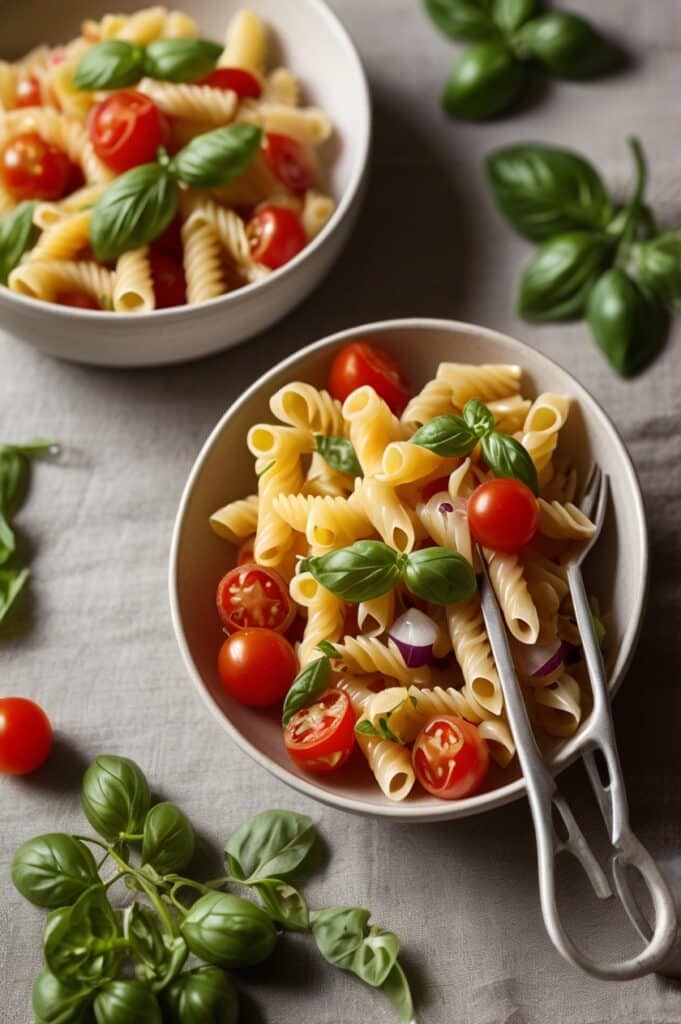 Zesty Bow Tie Pasta Salad with Fresh Tomatoes and Basil