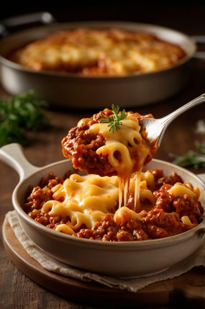 Classic Cheesy Baked Goulash