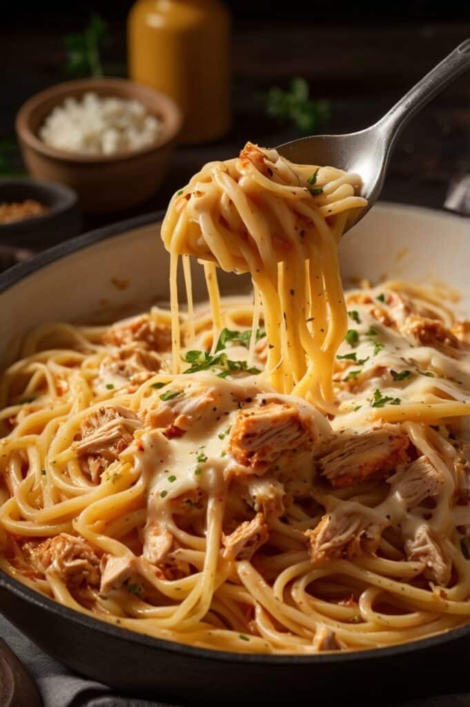 Ultimate Cheesy Chicken Spaghetti