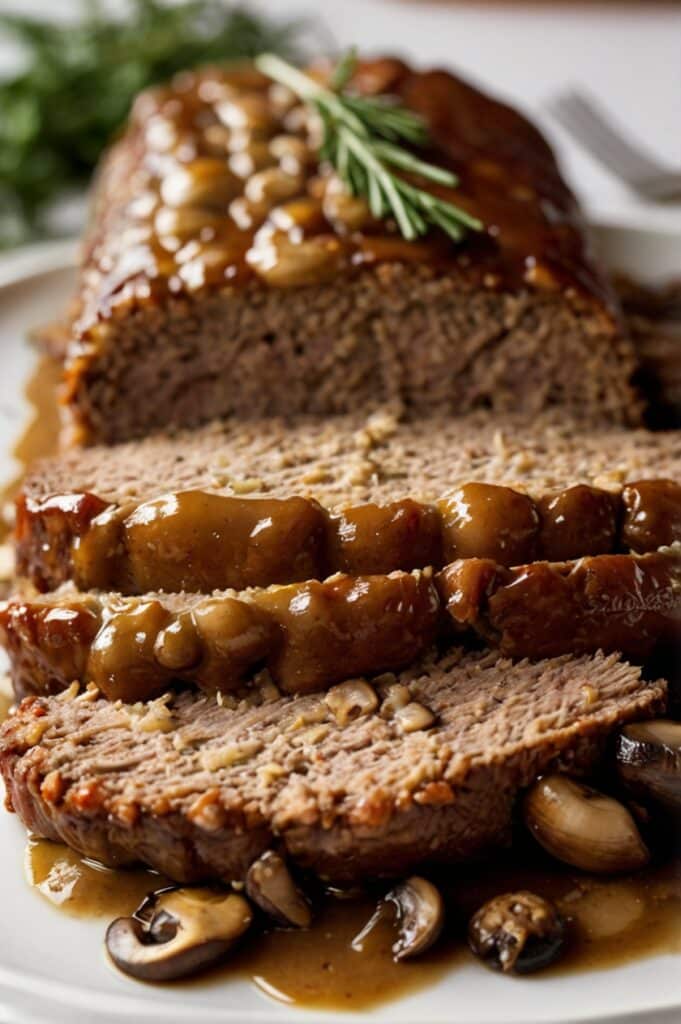 Mushroom Stuffed Meatloaf Recipe