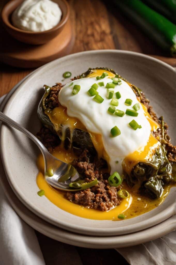 Chili Relleno Casserole with Beef