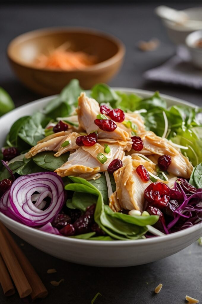 Fresh & Flavorful Asian Chicken Cranberry Salad