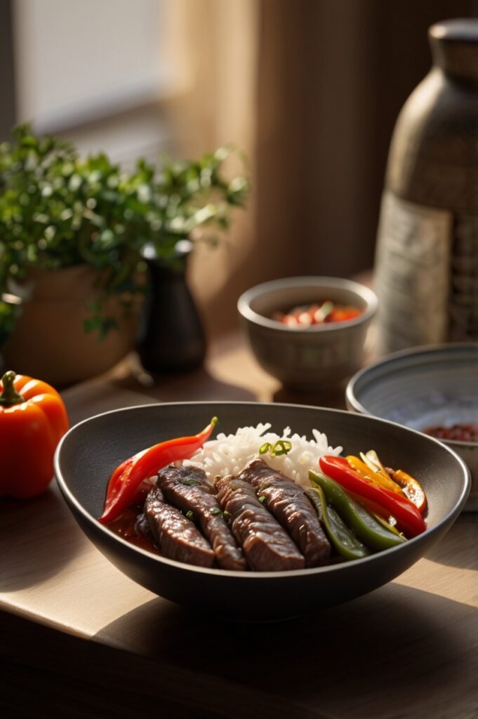 Chinese Pepper Steak with Onions