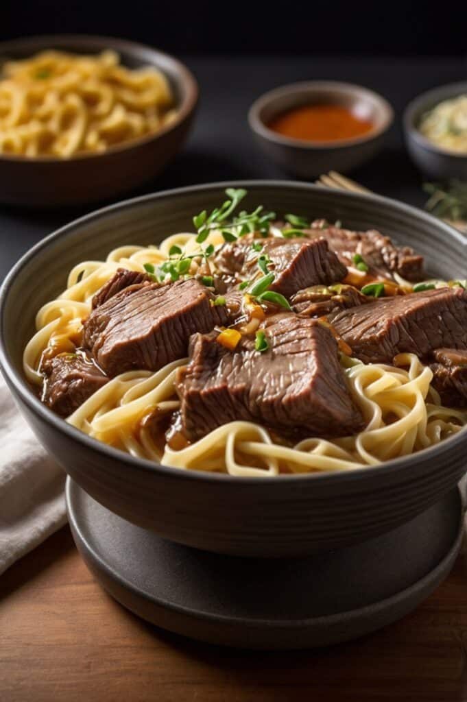 Hearty Crockpot Beef Tips and Noodles Recipe
