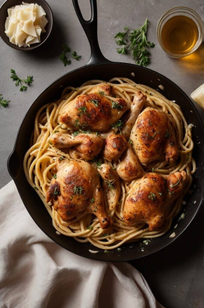 One-Pan Garlic Parmesan Chicken & Pasta