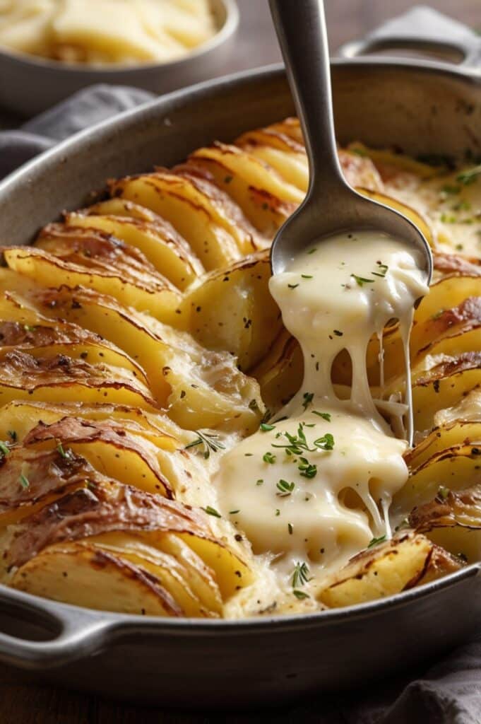Garlic Parmesan Beef & Cheesy Scalloped Potatoes Recipe