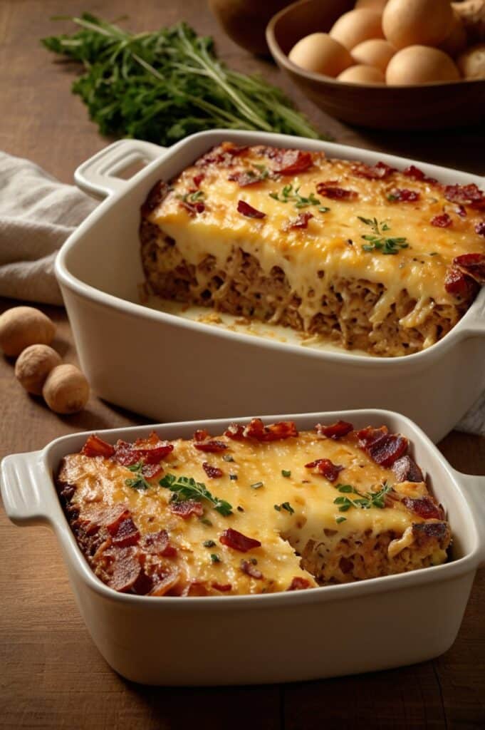 Loaded Potato and Meatloaf Casserole