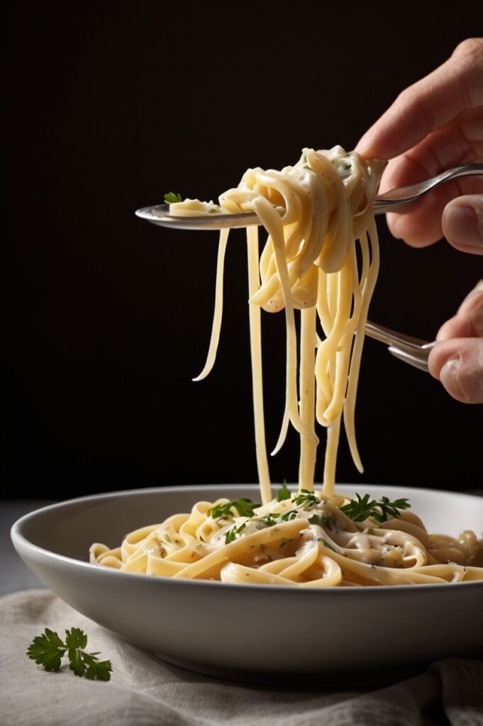 Creamy Crab Fettuccine Alfredo