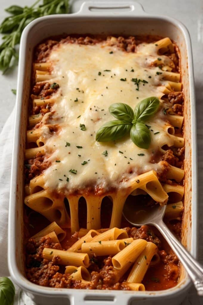 Baked Rigatoni with Meat Sauce