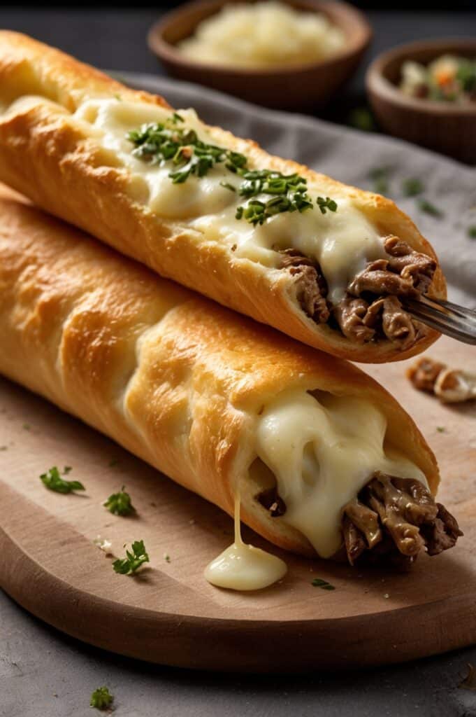 Philly Cheesesteak Stuffed Cheesy Breadsticks