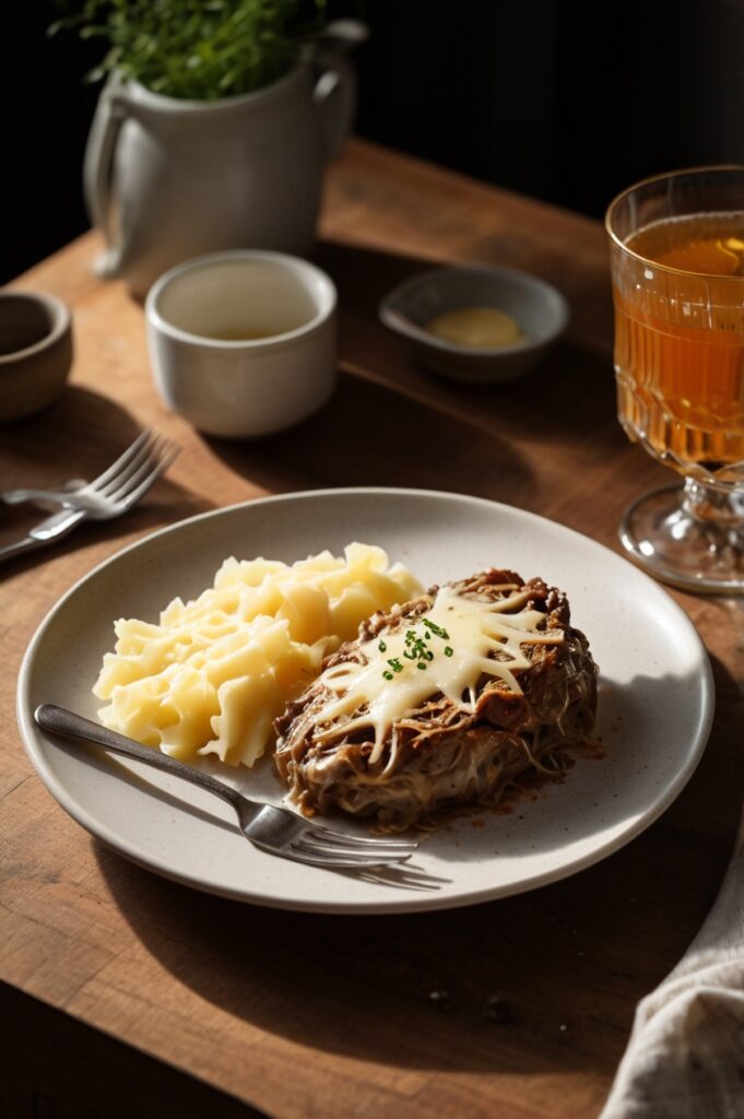 Garlic Parmesan Beef & Cheesy Scalloped Potatoes Recipe