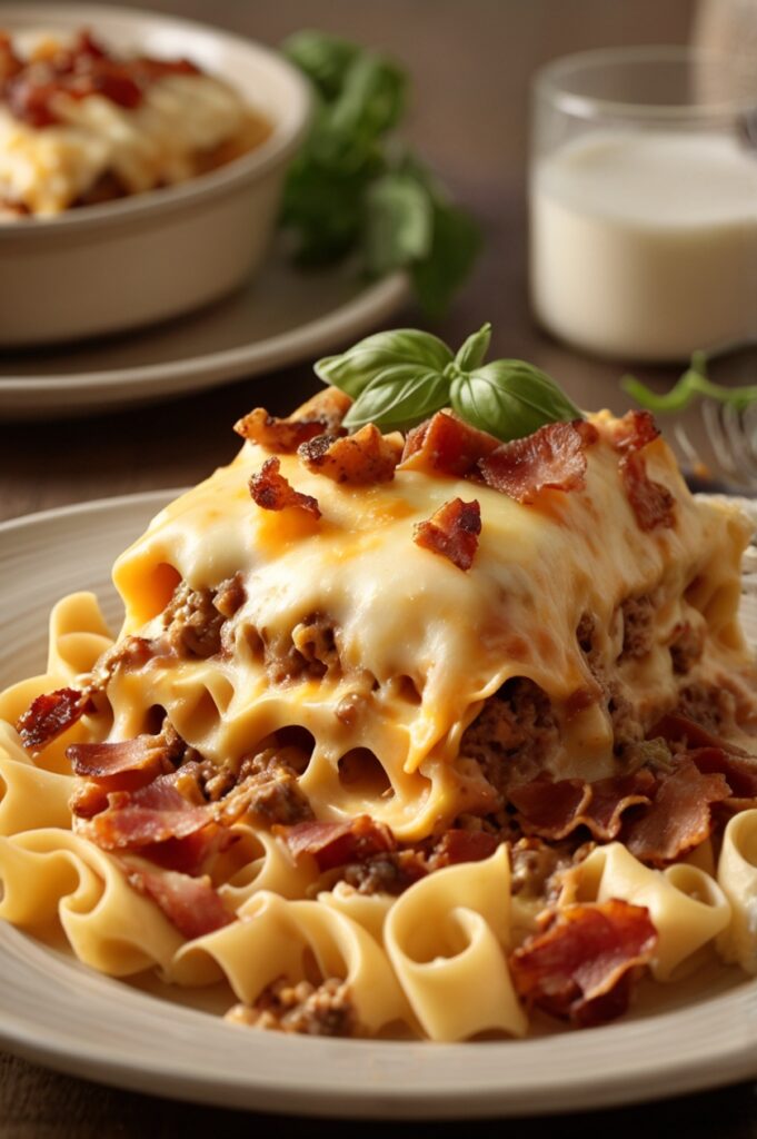 Bacon Cheeseburger Lasagna