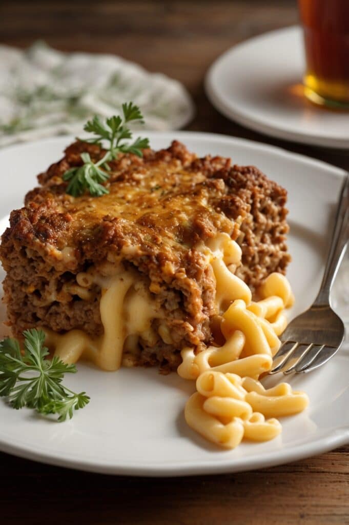 Mac and Cheese Meatloaf Casserole