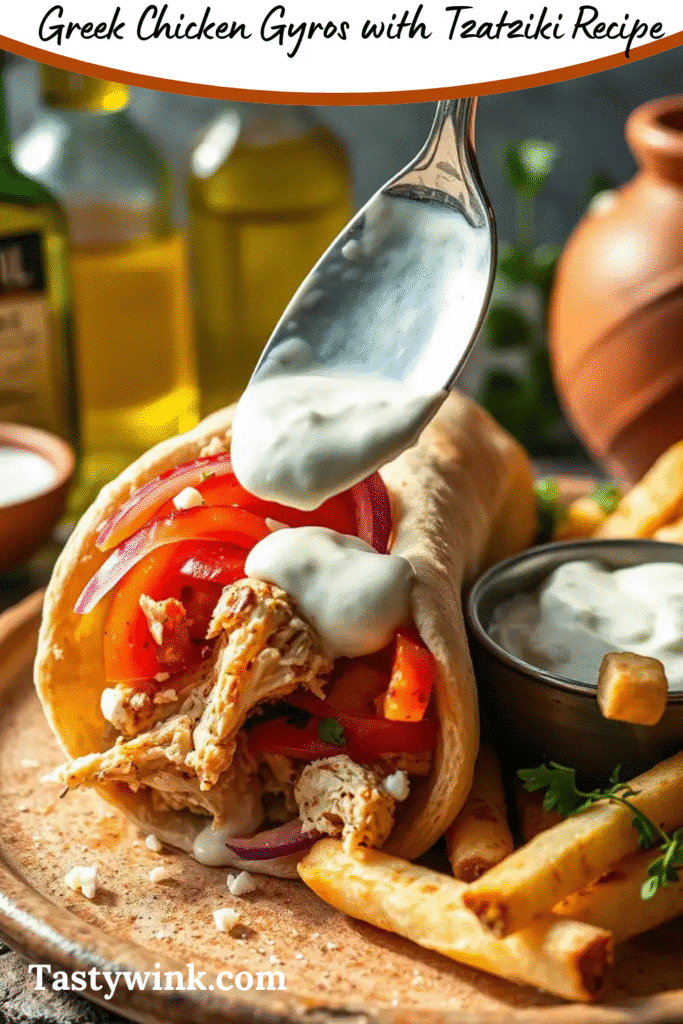 Authentic Greek Chicken Gyros with Tzatziki Recipe