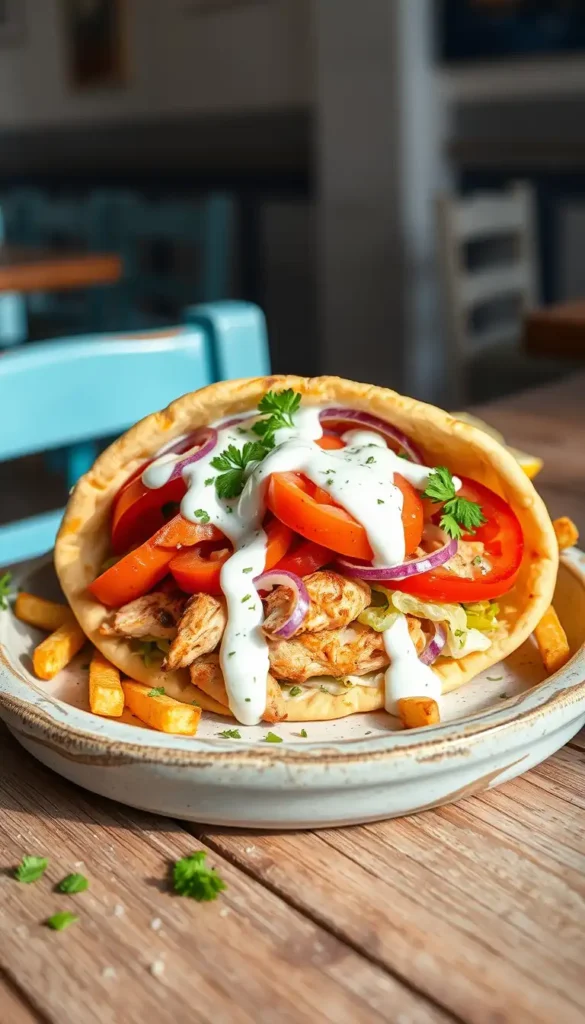 Authentic Greek Chicken Gyros with Tzatziki Recipe