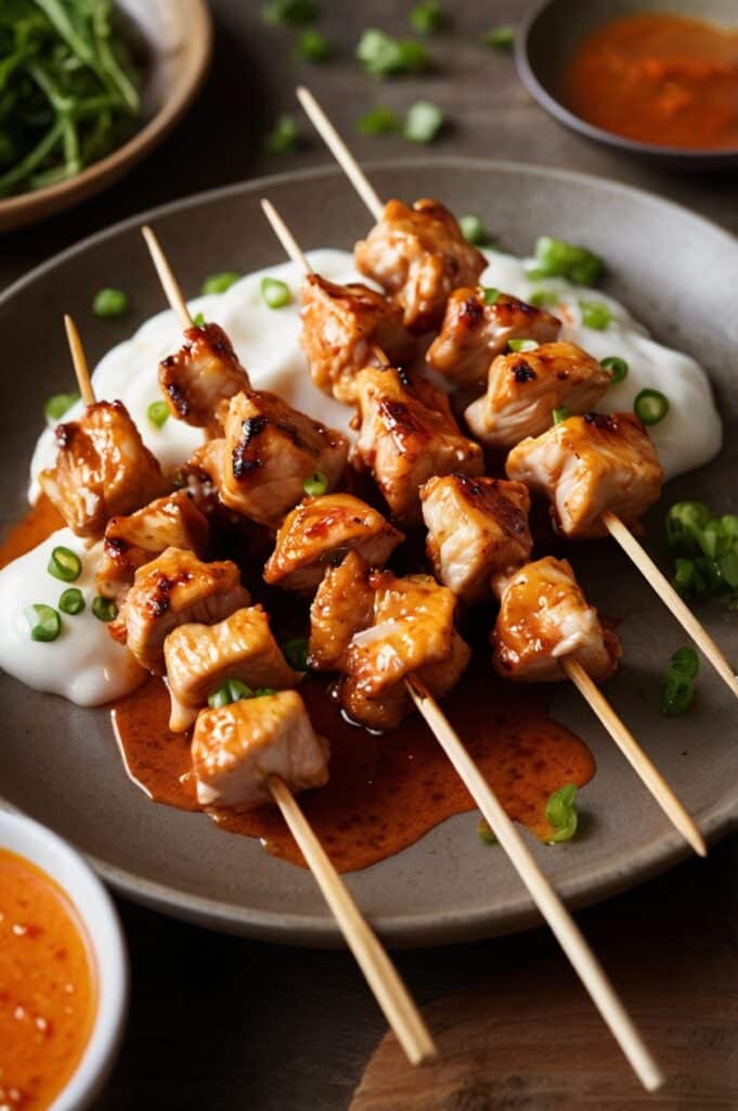 Bang Bang Chicken Skewers