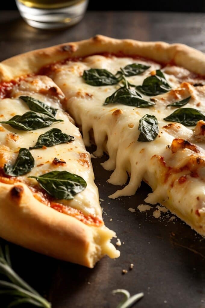 Savory Roasted Garlic White Chicken Pizza