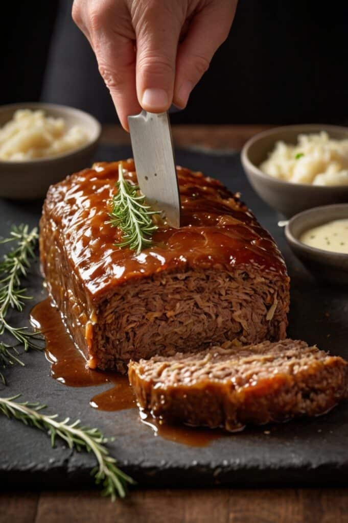 Slow-Cooked French Onion Meatloaf with Swiss Cheese