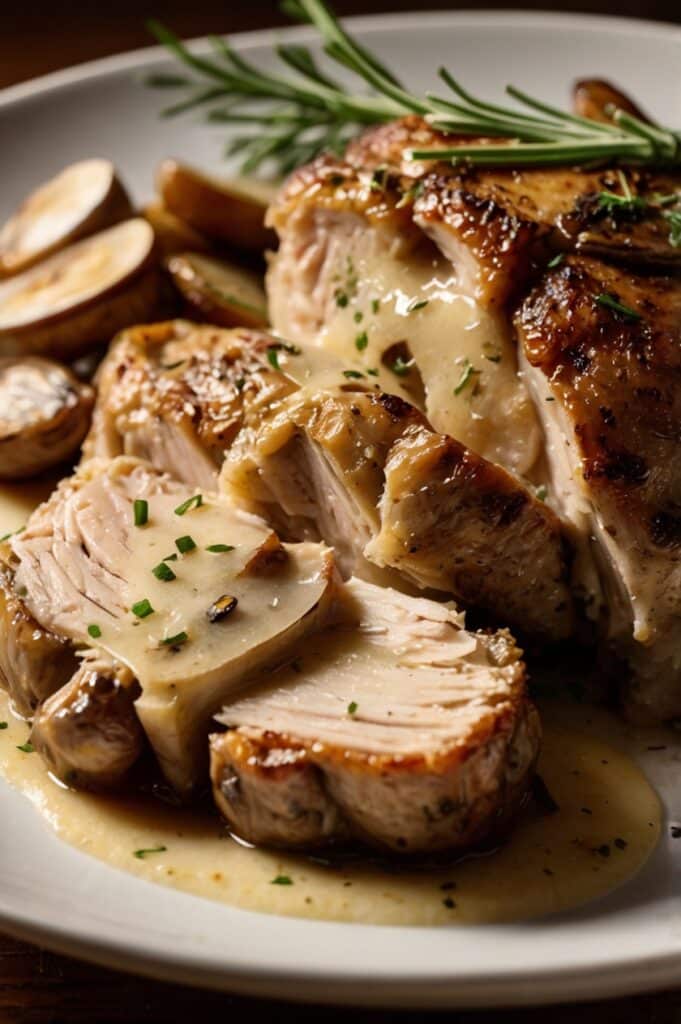 Garlic Parmesan Chicken Meatloaves with Savory Mushrooms