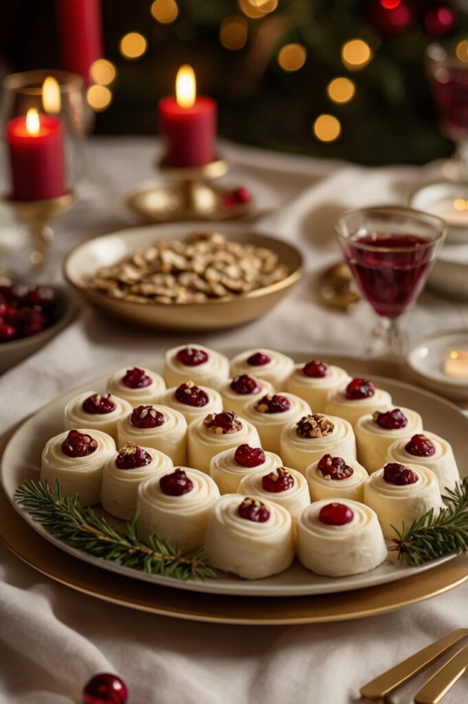 Festive Cranberry Feta Pinwheels with Cream Cheese