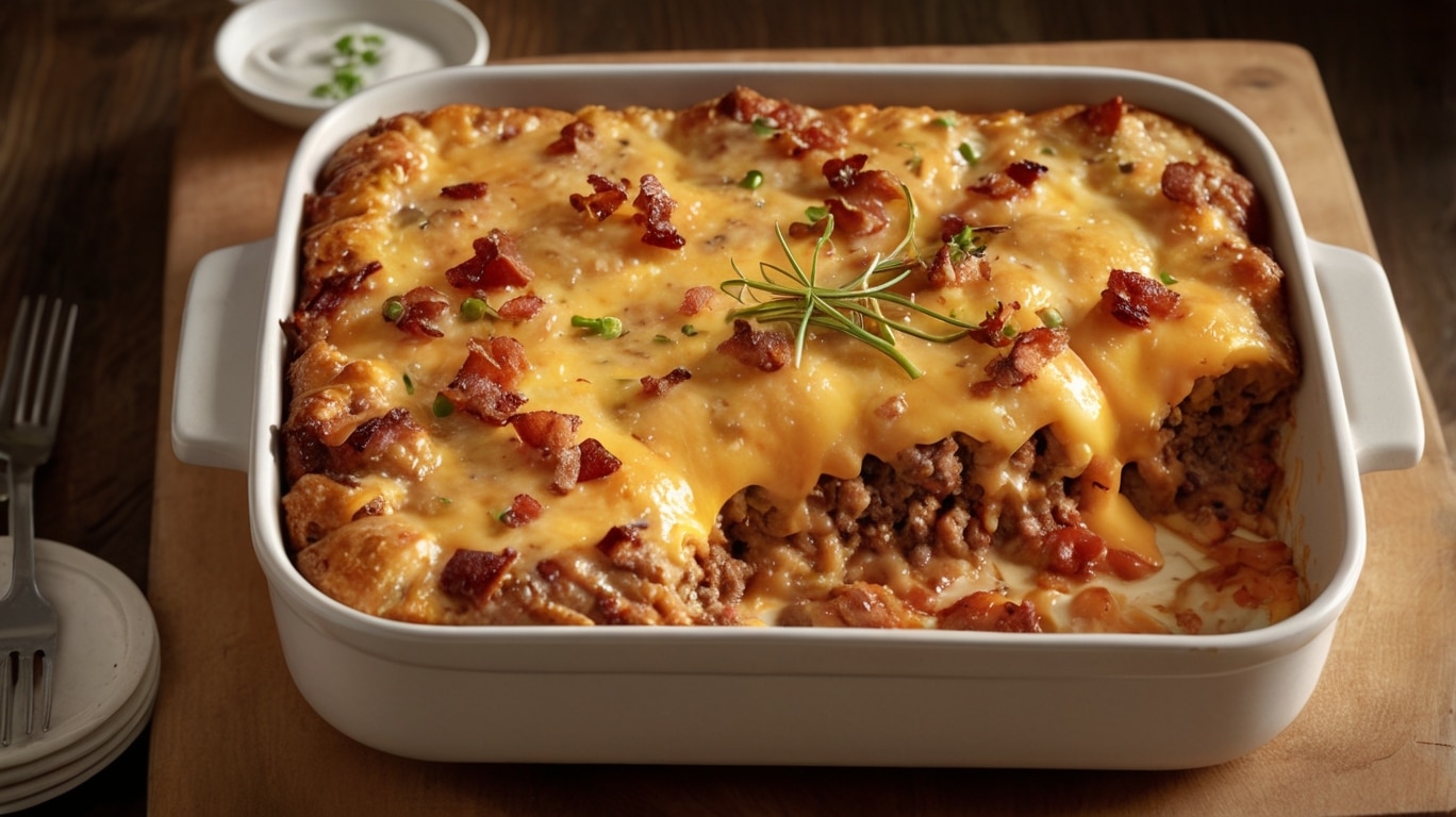 Delicious Bacon Cheeseburger Biscuit Casserole Recipe
