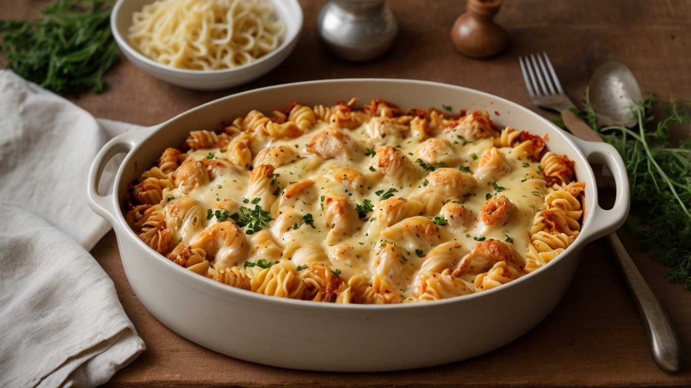Creamy Chicken Pasta Casserole