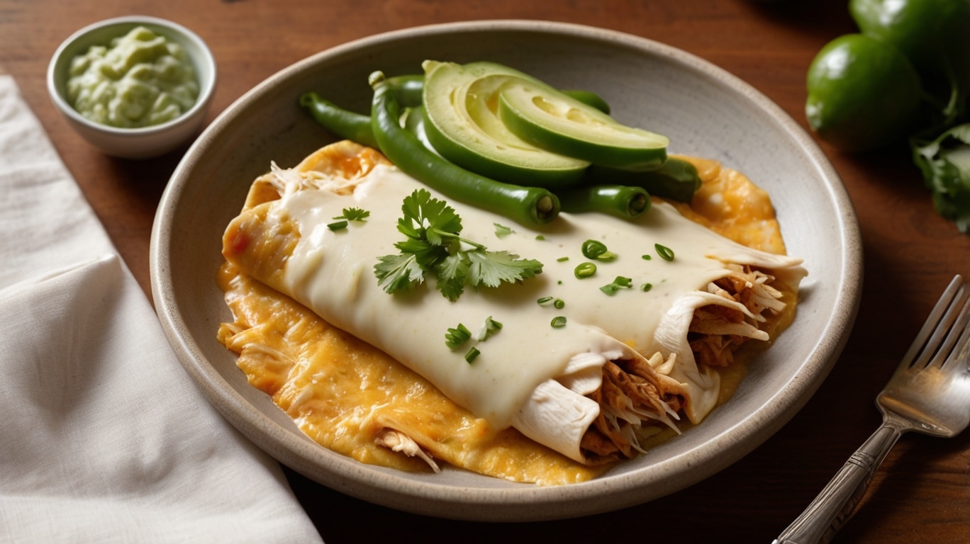Creamy White Chicken Enchiladas