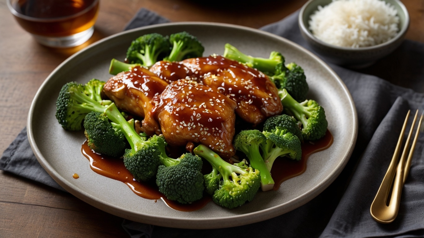 Savory Bourbon Chicken with Broccoli