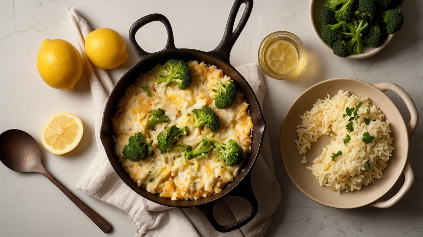 One Pot Cheesy Chicken Broccoli & Rice Casserole Recipe