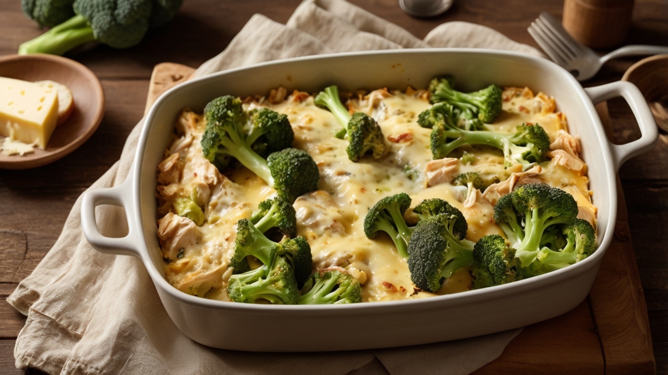 Cheesy & Creamy Chicken Broccoli Casserole Recipe