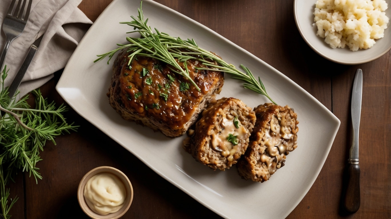 Garlic Parmesan Chicken Meatloaves with Savory Mushrooms
