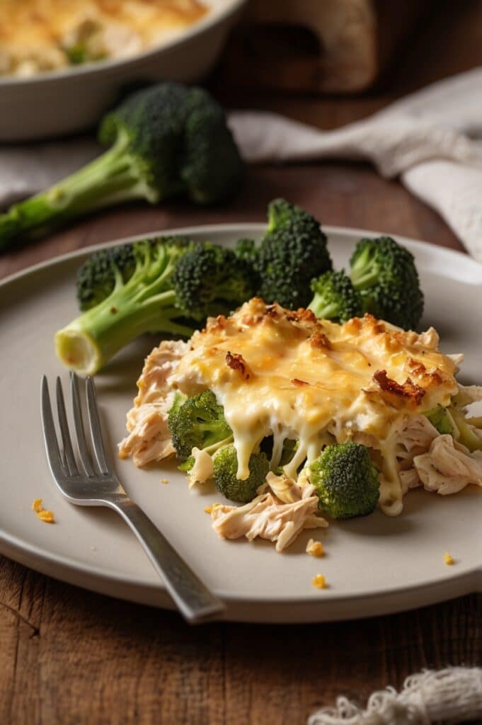 Cheesy & Creamy Chicken Broccoli Casserole Recipe
