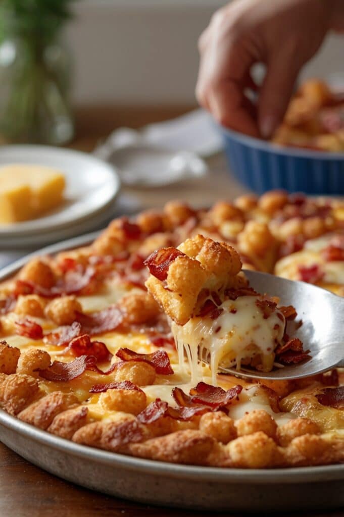 Crispy Tater Tot Pizza