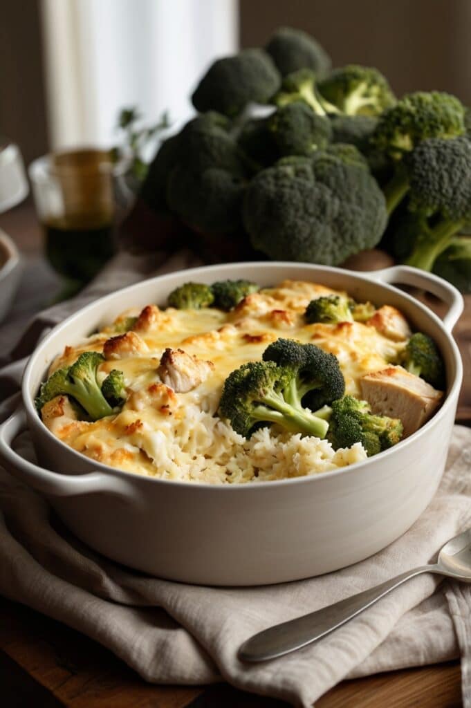 One Pot Cheesy Chicken Broccoli & Rice Casserole Recipe