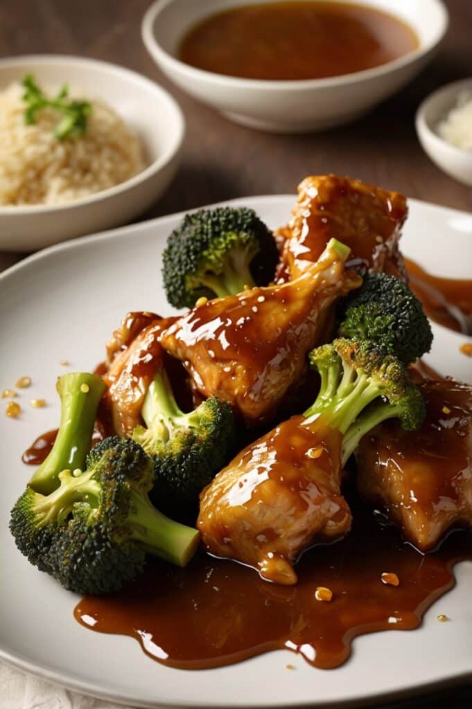 Savory Bourbon Chicken with Broccoli